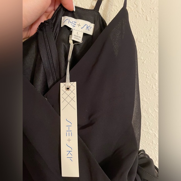 NWT She/Sky Black Romper - Picture 2 of 3